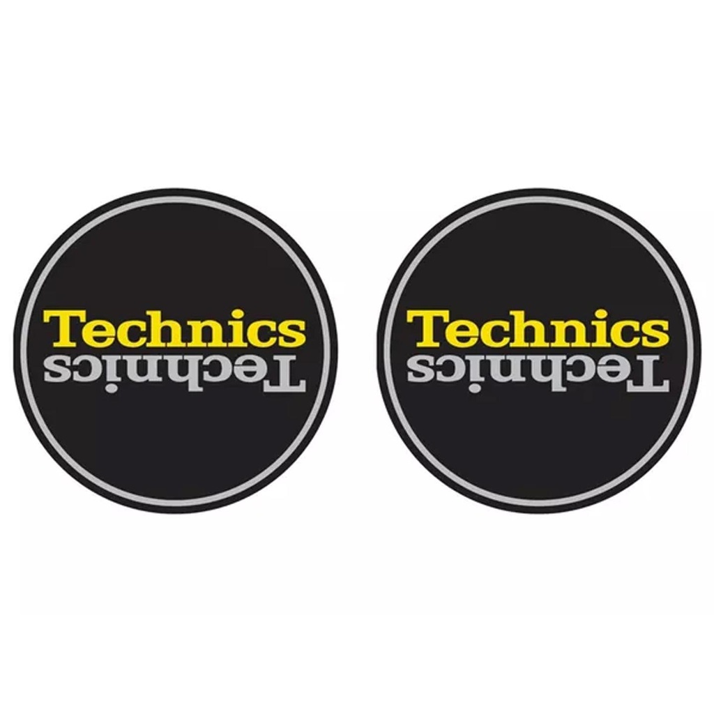 Magma TECHNICS DUPLEX 4 Coppia Feltri x giradischi Dj fondo nero Logo Technics