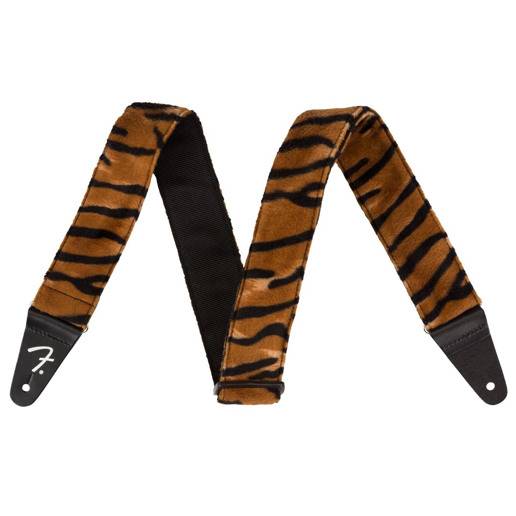 Fender Wild Animal Print Strap, Tiger, 2" Tracolla x chitarra in pelliccia sint.