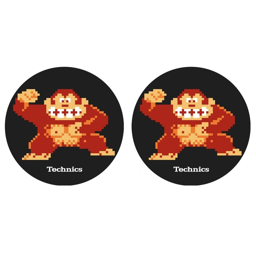 Magma 6860676 TECHNICS DONKEY KONG 2 Slipmat Feltri x giradischi, Nero con Logo