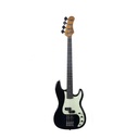 Eko PJ-300 BLACK Basso elettrico a 4 corde serie "Tribute 300", 21 Tasti, Nero