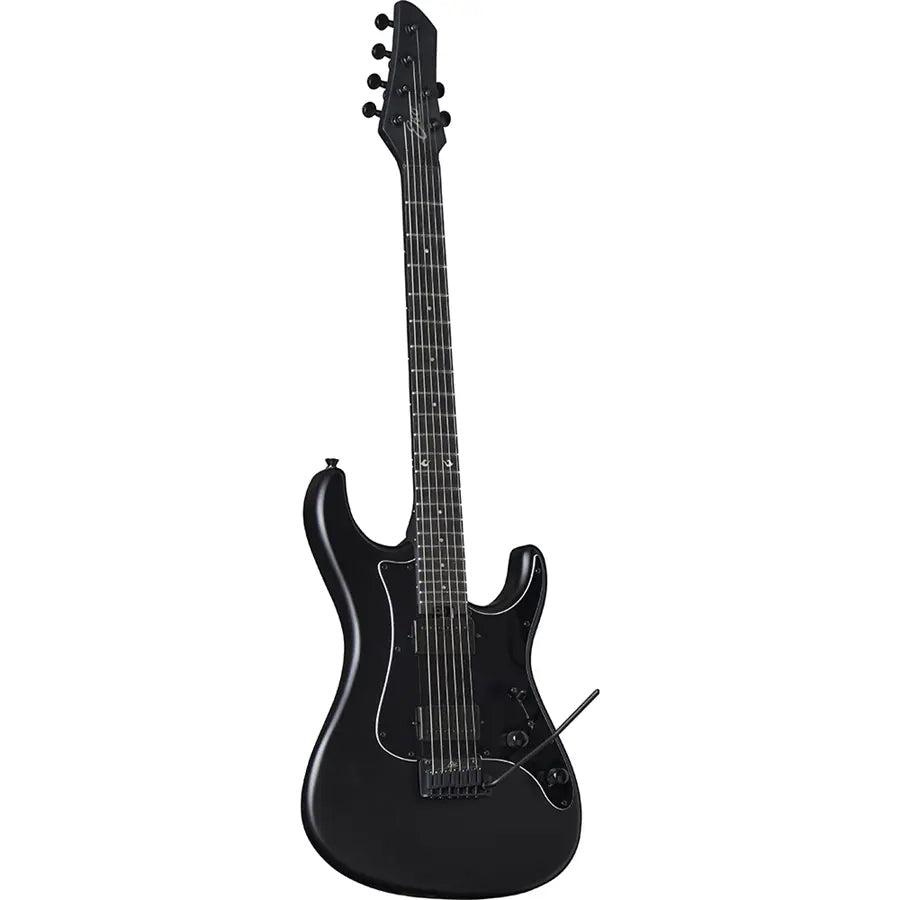 Eko FIRE 500 STEALTH Chitarra Elettrica 22T e 2 pickup humbucker, Nero Opaco