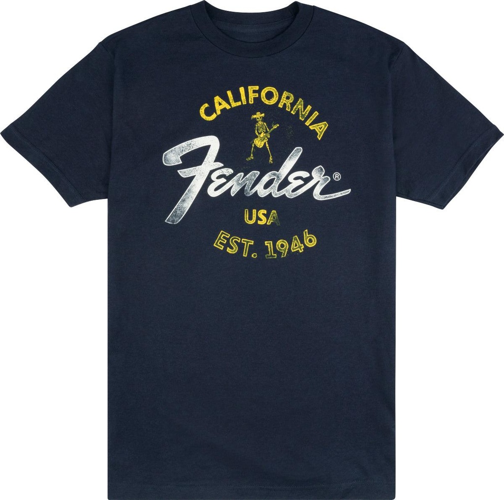 Fender Baja Blue T-Shirt, Blue, taglia XL