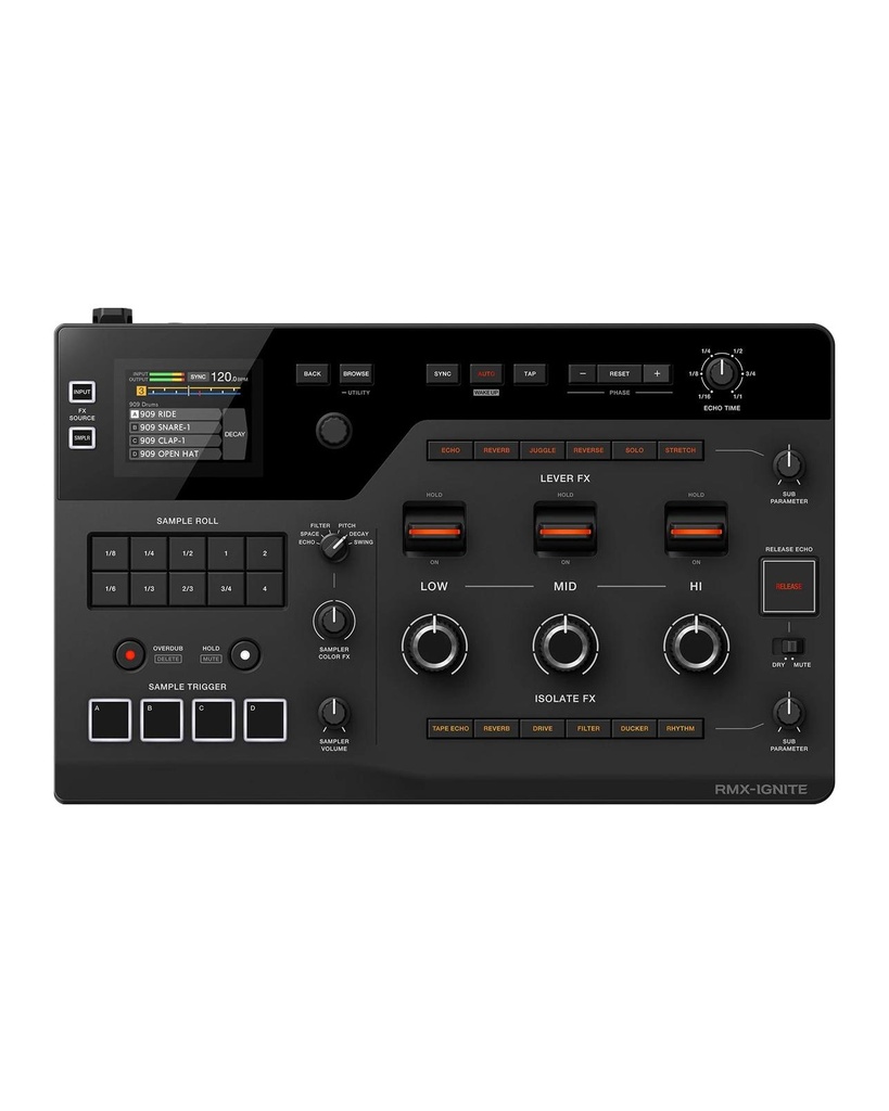 AlphaTheta RMX-IGNITE L'effector Pro per esibizioni DJ e creatività, Nero