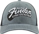 Fender Stratocaster Guitar Hat Heather Gray Cappello con logo Fender sul fronte