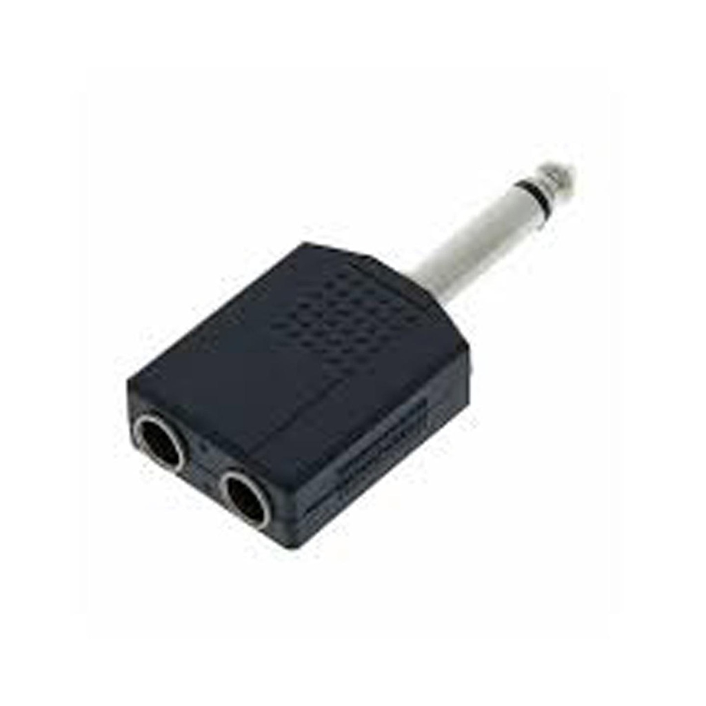 Proel AT160 Adattatore spina jack 6,3 mm mono a doppia presa femmina 6,3 mm mono