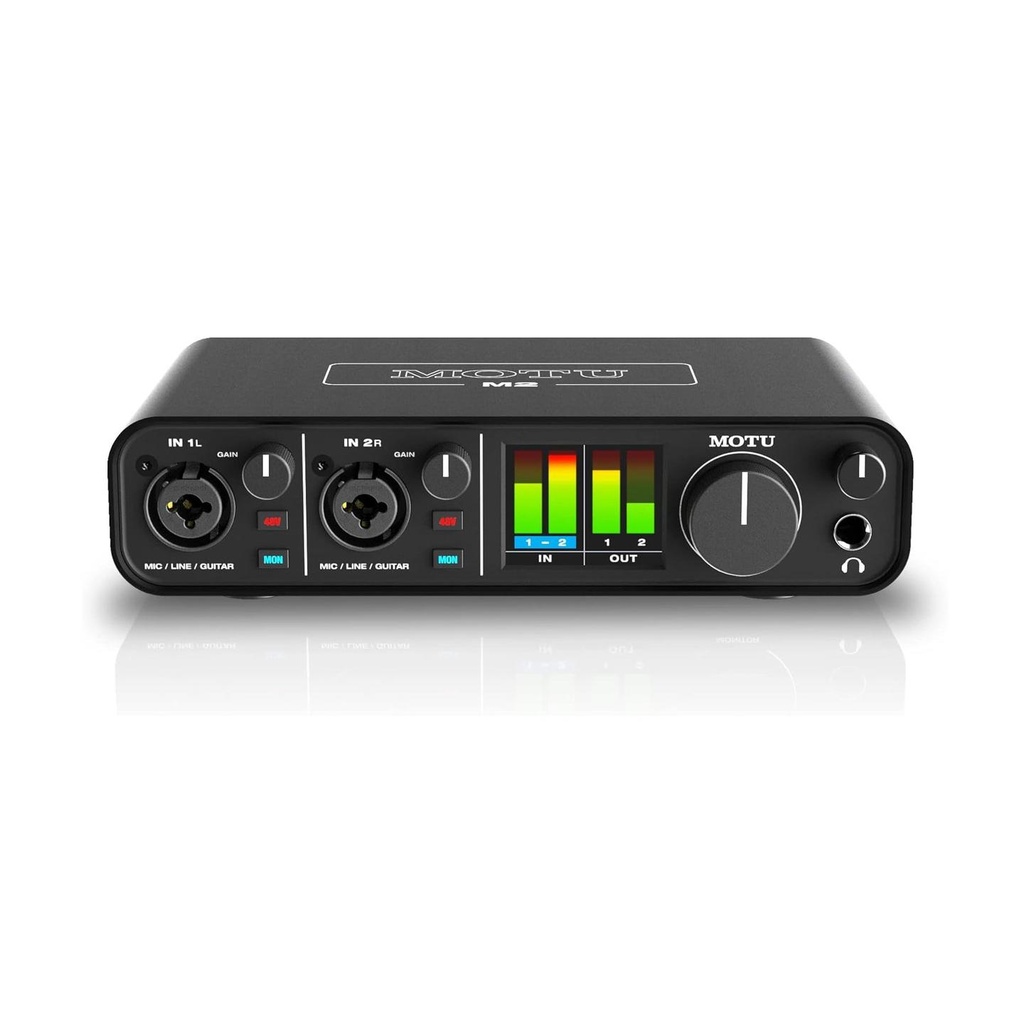 Motu M2 Interfaccia Audio Pro USB-C 2x2 con Convertitore AD/DA a 24 bit/192 kHz