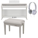 Yamaha YDP-105WH Arius Pianoforte 88 T. Pesati +Proel PB90SBWWH +Yamaha HPH-50WH