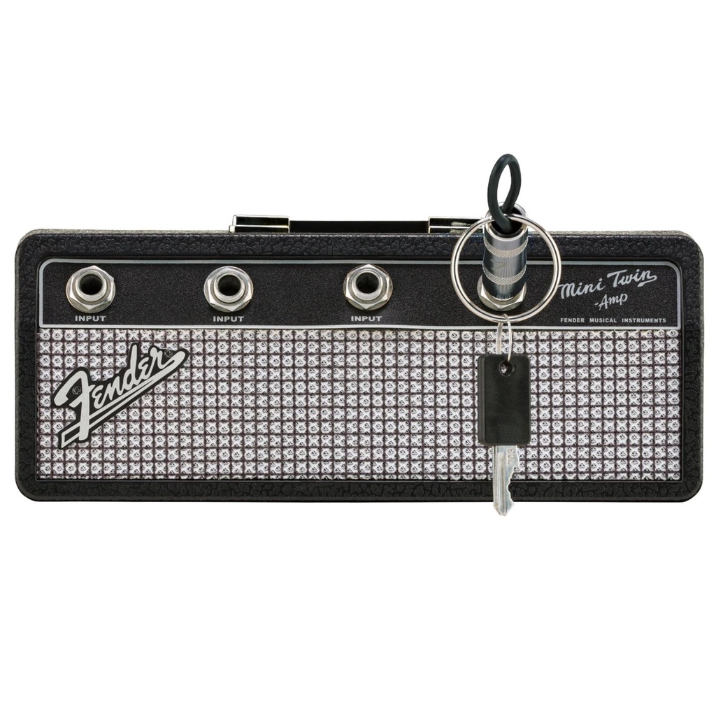 Fender JACK RACK Portachiavi a Parete + 4 portachiavi con connettori x chitarra