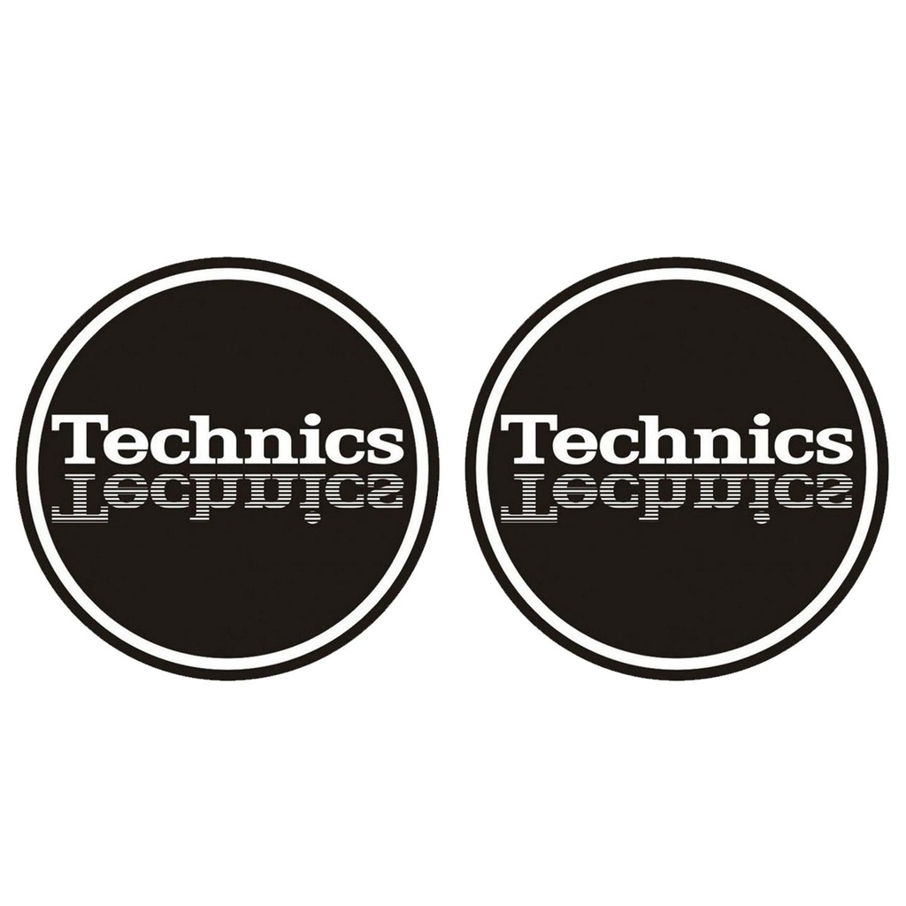 Magma 60647 TECHNICS MIRROR 1 2 Slipmat Feltri x giradischi fondo Nero con Logo