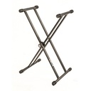 Quik Lok T20 BK Supporto regolabile x tastiera livello singolo Telaio Doppio Nero