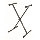 Quik Lok T10 BK Supporto regolabile per tastiera a livello e Telaio singolo Nero