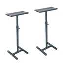 Proel KP820 Coppia Supporto x Monitor audio Studio regol. H. 83/132cm Nero Opaco