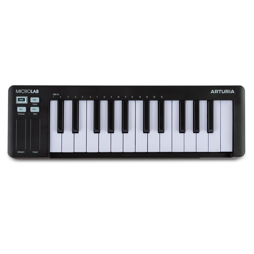 Arturia MICROLAB MK3 BLACK Tastiera controller MIDI 25T sensibile alla dinamica