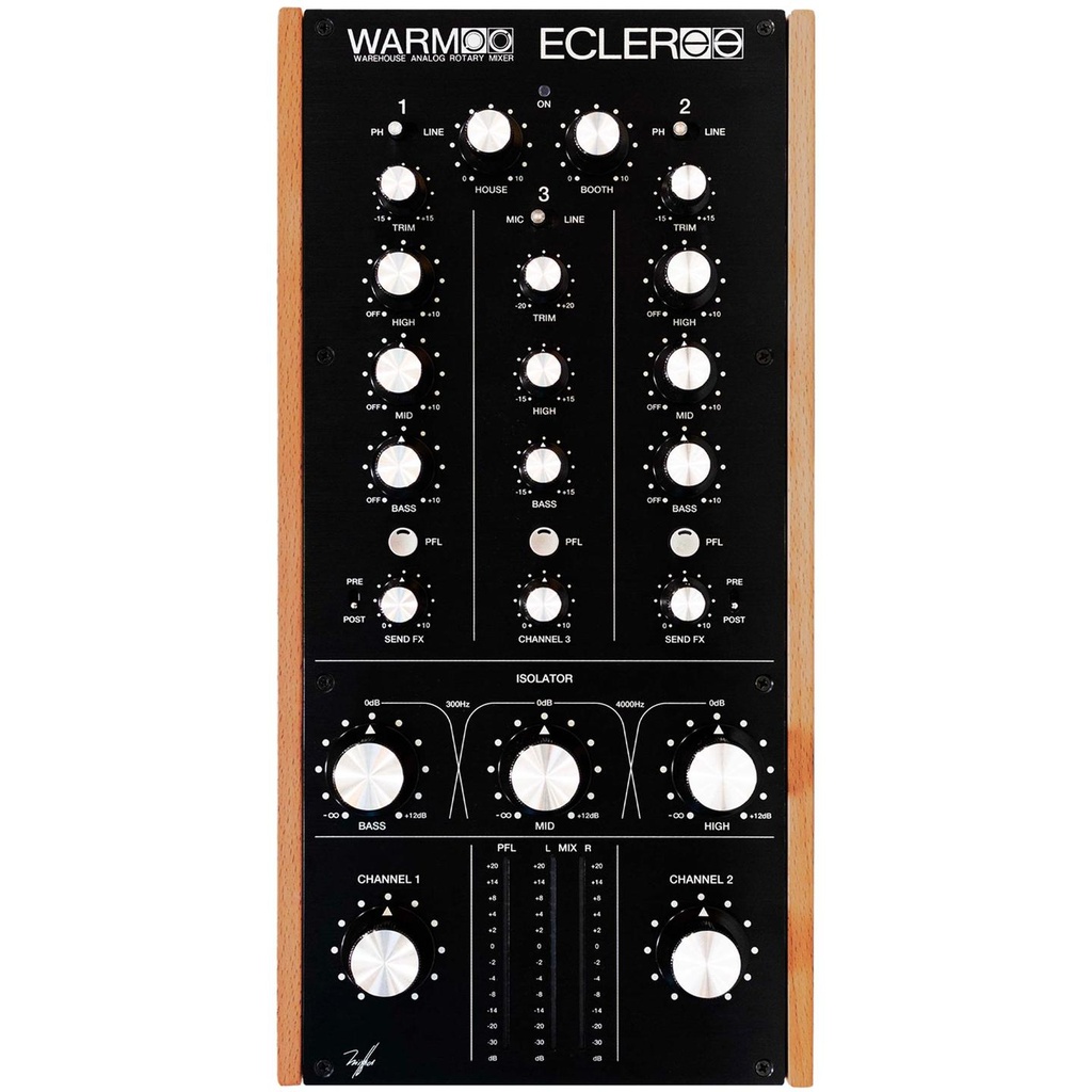 Ecler WARM2 Mixer Pro Dj rotativo analog. 2C con isolatore integrato di 4°ordine