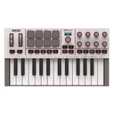 Akai MPK Mini MKIV Mini Tastiera Controller Midi 25T, USB e 8 Pad MPC, Grey