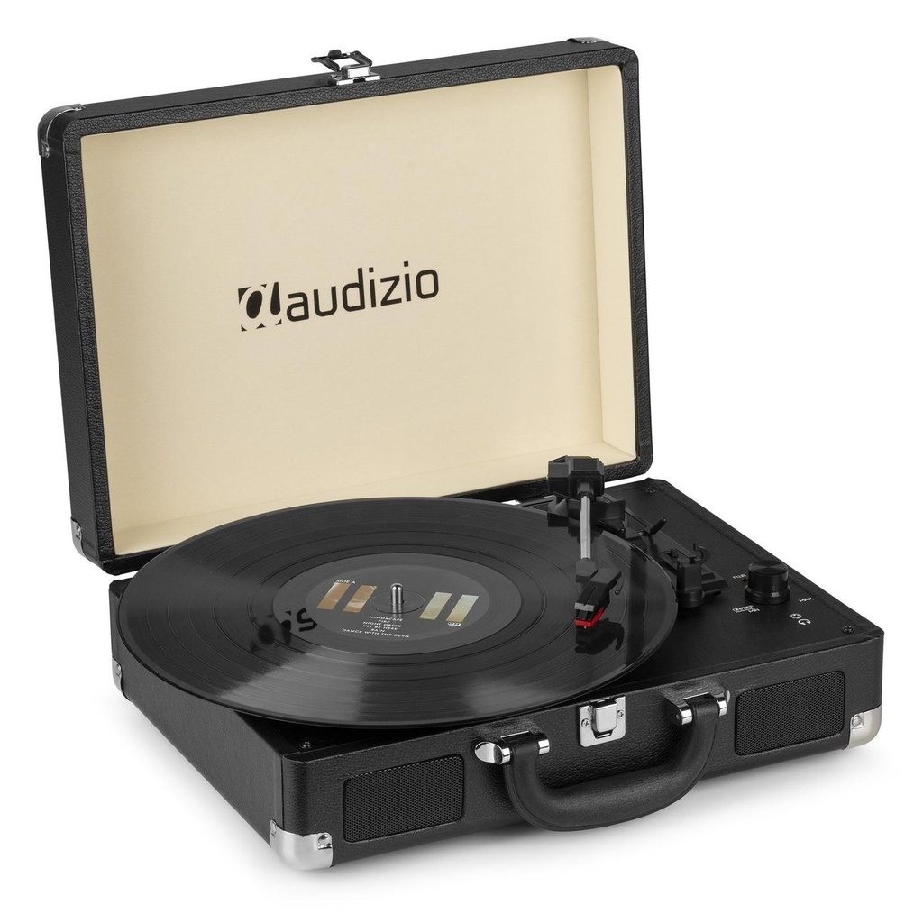 Audizio RP114BK (102.041) Giradischi valigetta altoparlanti 10W RMS e USB, Nero