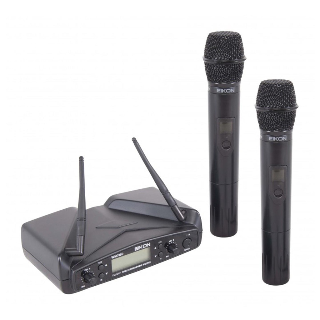EIKON WM700DMA DUAL coppia microfoni wireless palmare x karaoke canto live