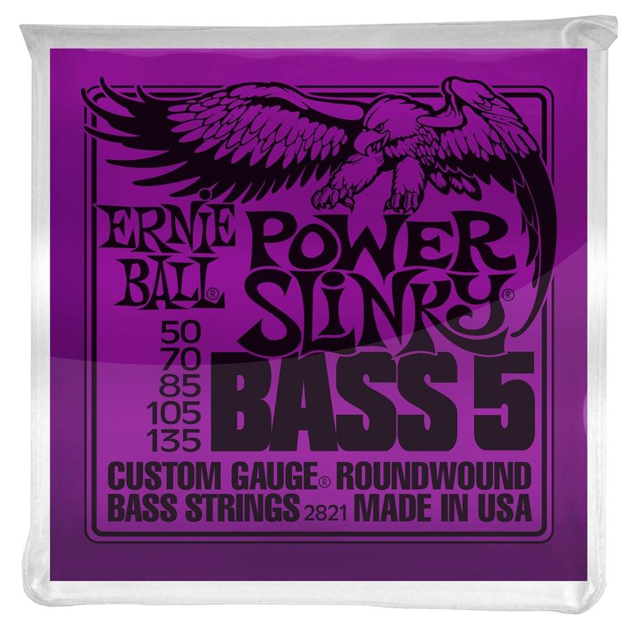 Ernie Ball 2821 Power Slinky Bass 5 Set 5 Corde x Basso Elettrico Power Slinky