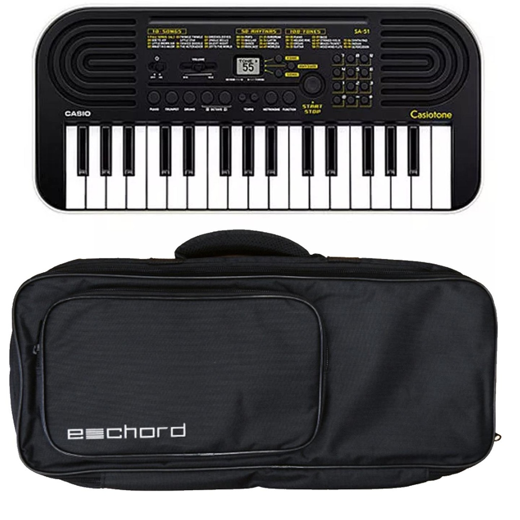 Casio SA-51 Mini Tastiera 32 tasti + Echord B-37 Borsa Custodia x tastiera