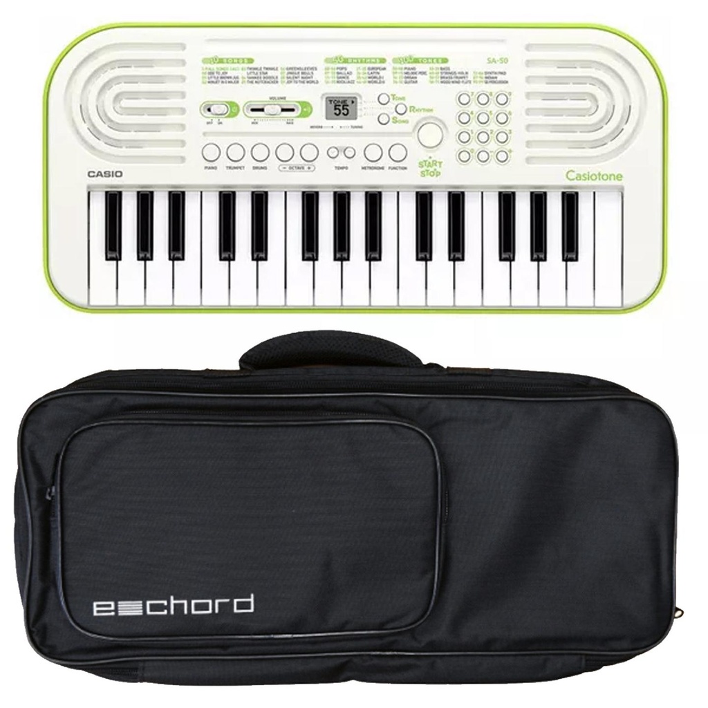 Casio SA-50 Mini Tastiera 32 tasti + E-chord B-37 Borsa Custodia x tastiera