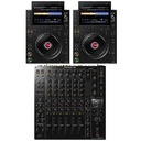 AlphaTheta CDJ-3000X COPPIA Multilettore Multiplayer Pro Dj + DJM-V10-LF MixerDJ