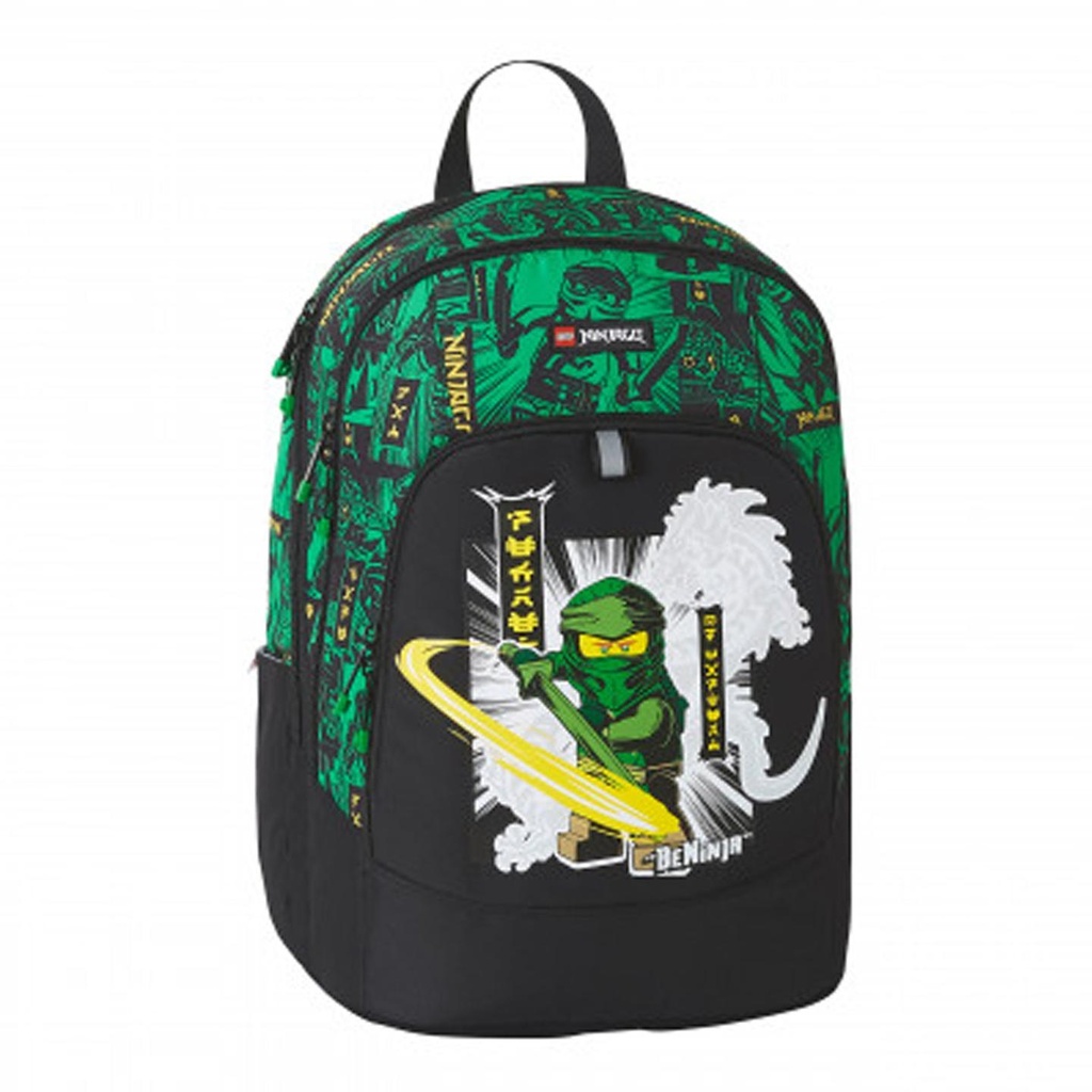 LEGO ZAINO ROUND NINJAGO VERDE scomparto princ. doppia tasca frontale e laterale