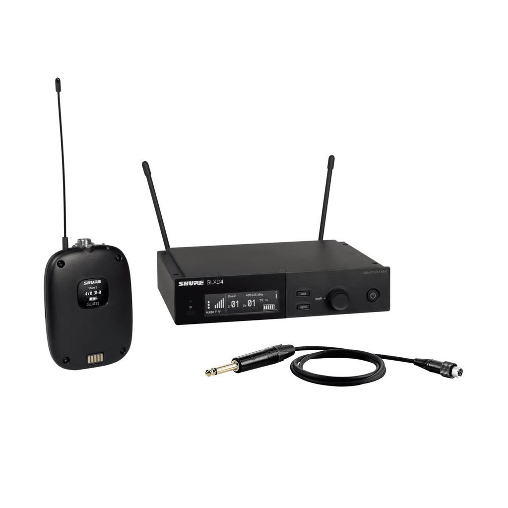 Shure SLXD14E-WA305-J53 Freq. 562-606 Sist. Wireless x chitarra bodypack + cavo