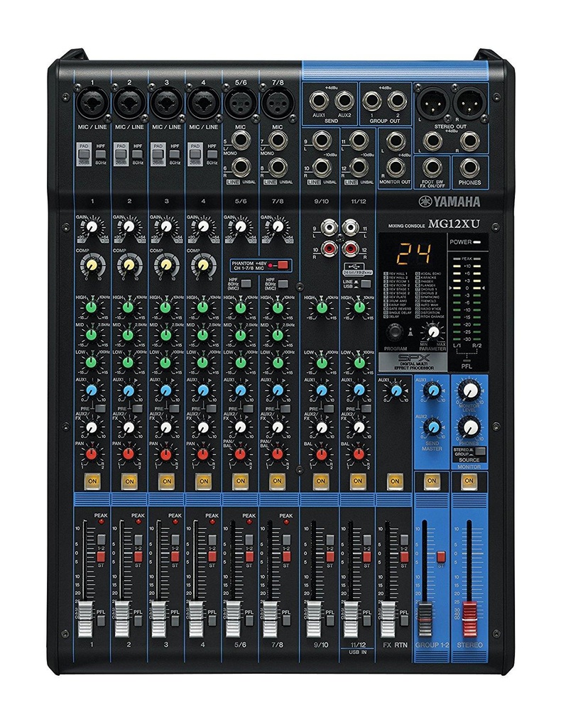 B-STOCK GARANTITO Yamaha MG12XU Mixer Pro 12 canali 6 Mic effetti live e karaoke