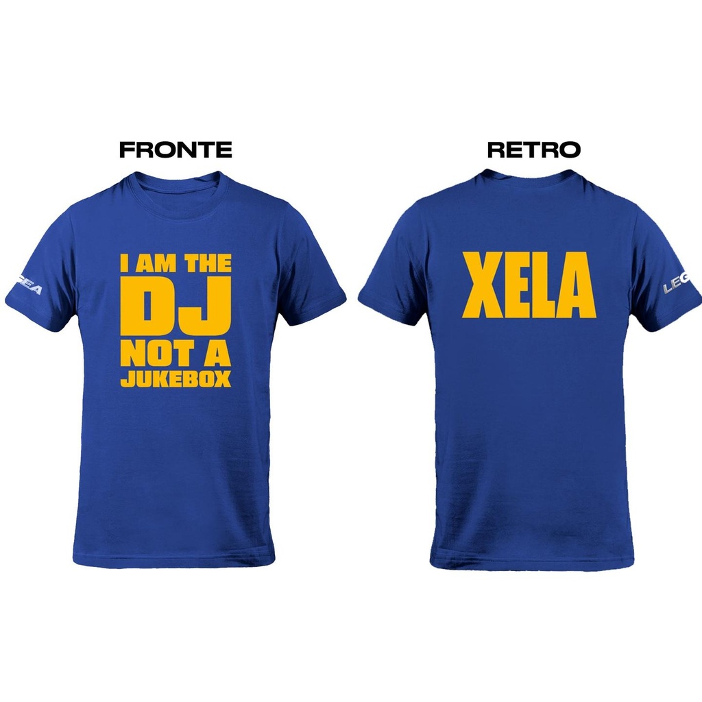 Global Net XELA T-SHIRT taglia M Girocollo con logo Dj Xela, Azzurro Royal