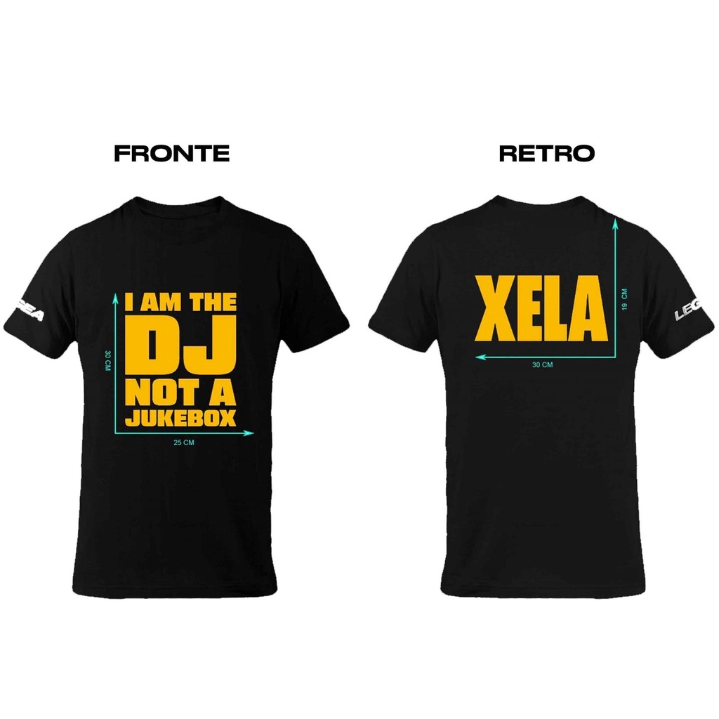 Global Net XELA T-SHIRT taglia S Girocollo con logo Dj Xela, Nero