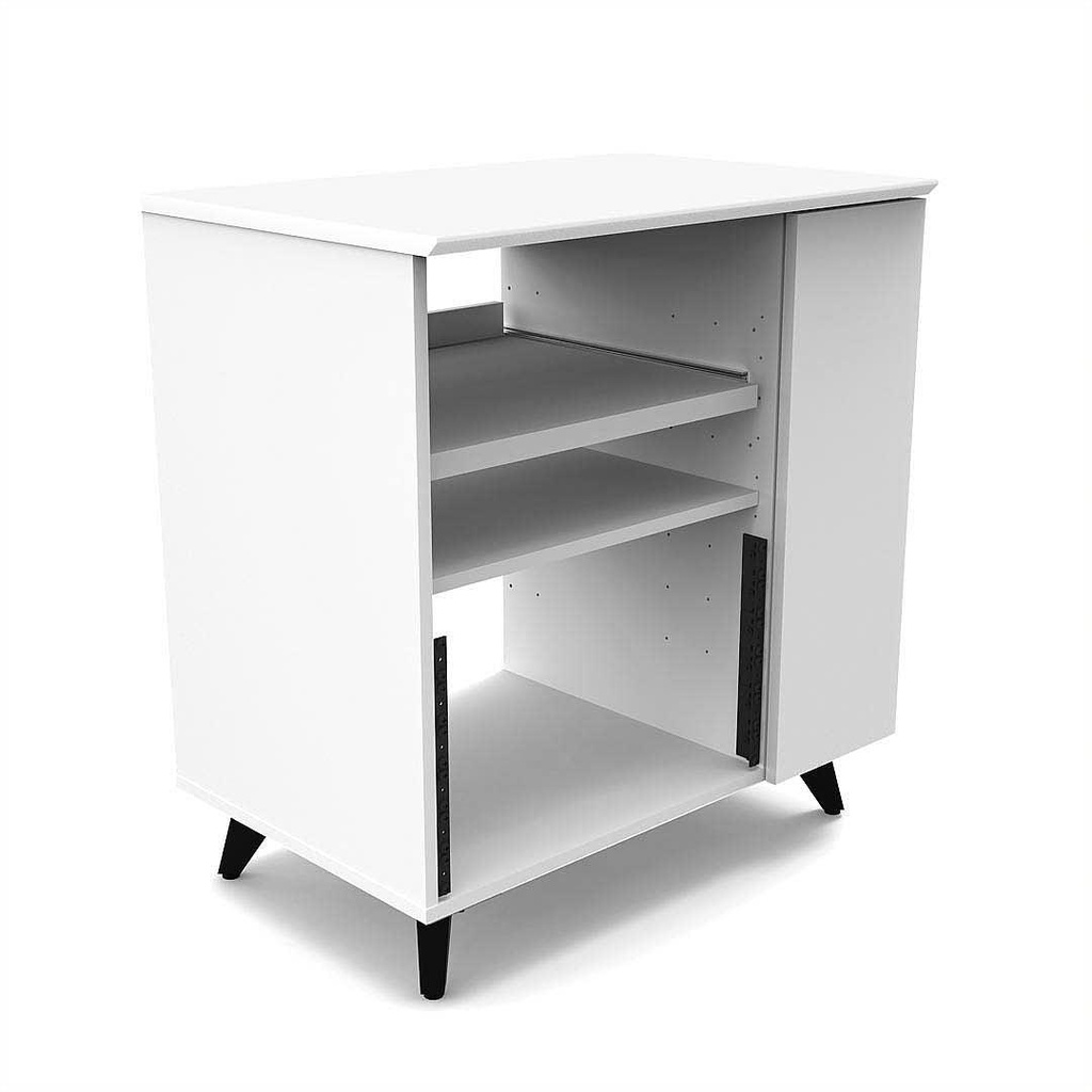 Glorious MODULAR SIDE RACK WHT Mobile Stazione lavoro per studio modulare Bianco