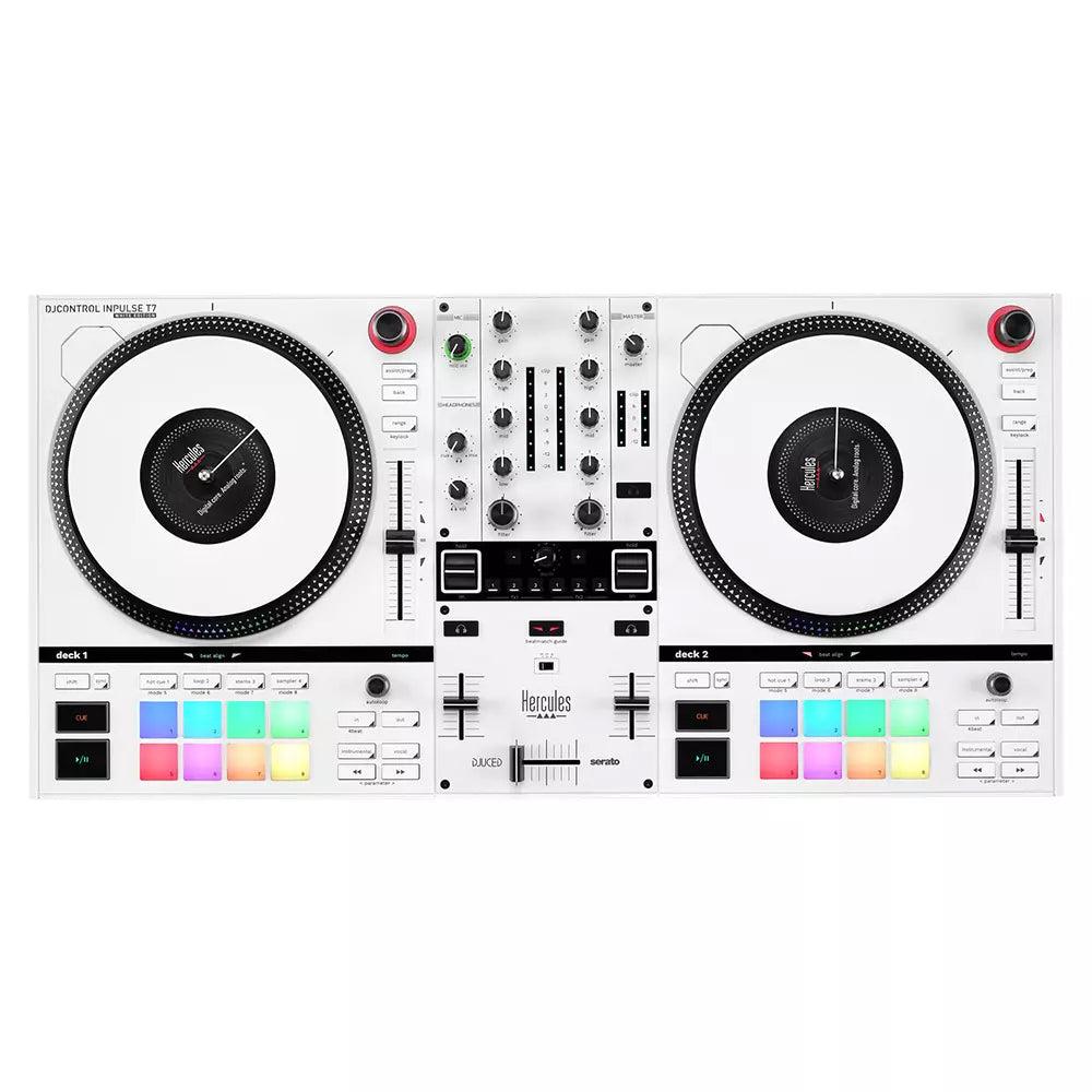 Hercules DJCONTROL INPULSE T7 WHITE EDITION Controller 2Deck funz. motor vinile