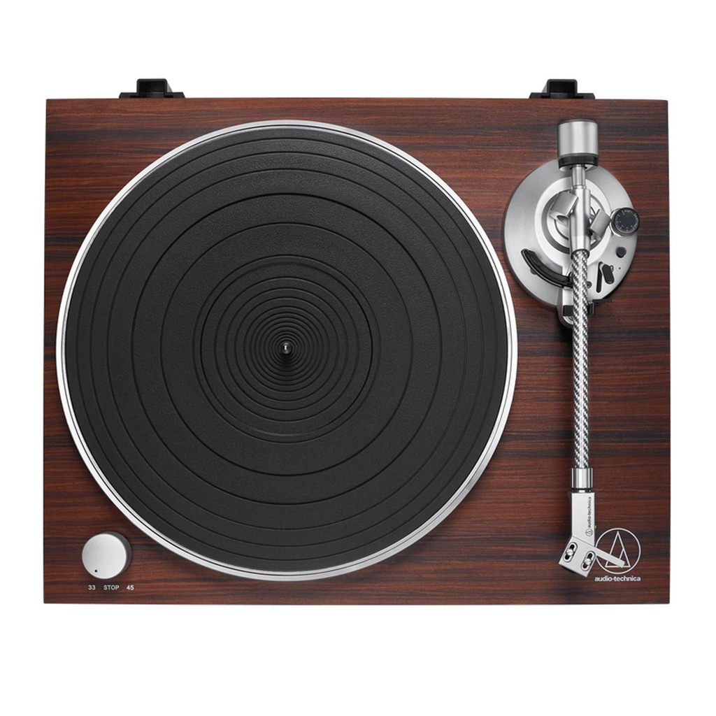 Audio-Technica AT-LPW50BT-RW Giradischi a cinghia manuale e Bluetooth, Rosewood