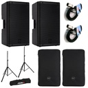 RCF ART 932-A Coppia Diffusori 2100W + 2Cover RCF + 2Cavi 10mt + Coppia Stativi