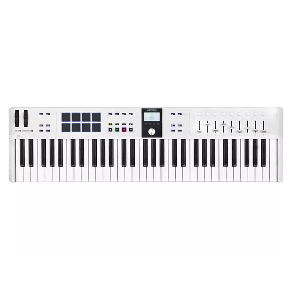 Arturia KEYLAB ESSENTIAL 61 MK3 WHITE Tastiera MIDI USB 61 Tasti, Bianco
