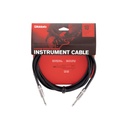 D'Addario PW-BG-10BK Cavo audio intrecciato x chitarra Jack Mono 6.3 Lung.3.05mt