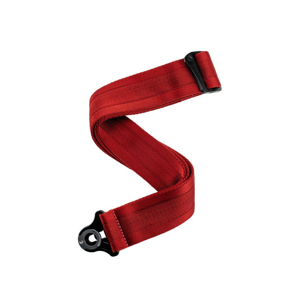 D'Addario 50BAL11 AUTO LOCK GUITAR STRAP BLOOD RED Tracolla per Chitarra e Basso