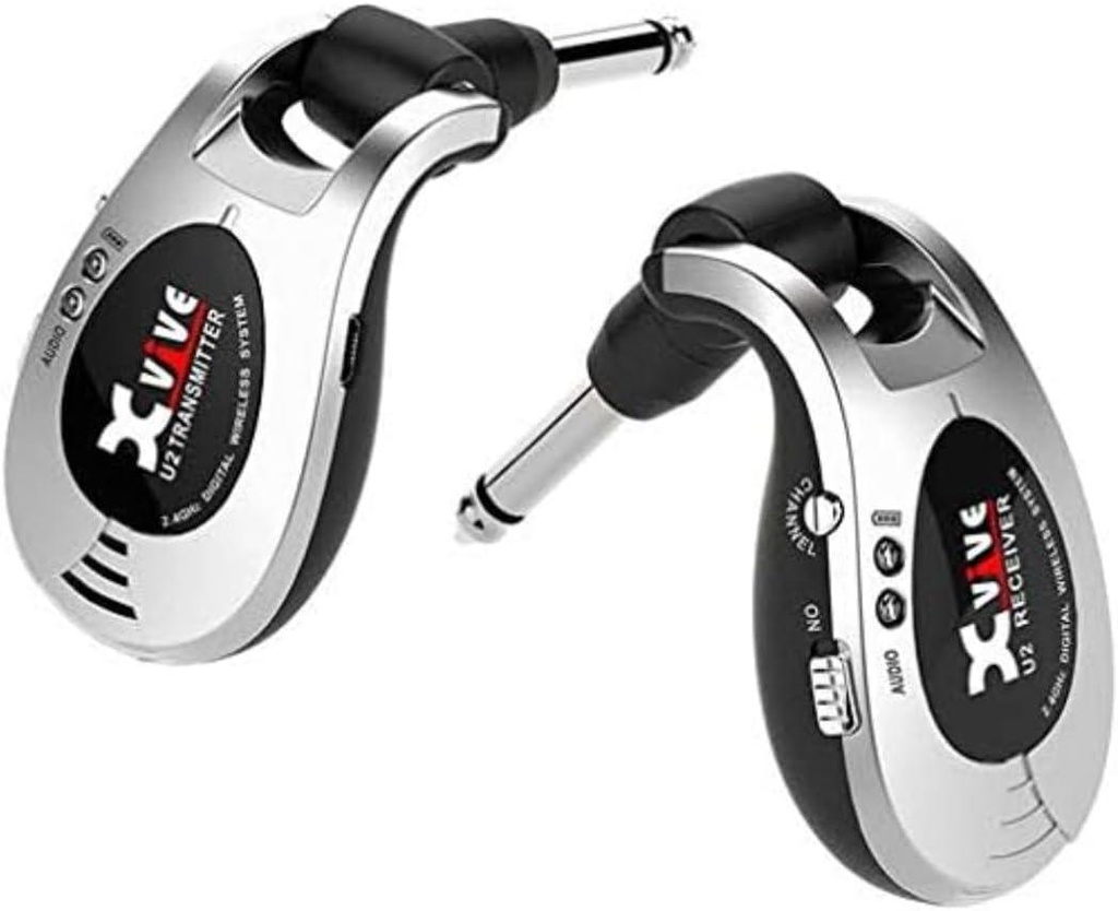 Xvive U2 SILVER Sistema Wireless Digit x Chitarra Elettric Acustica Basso 2,4Ghz