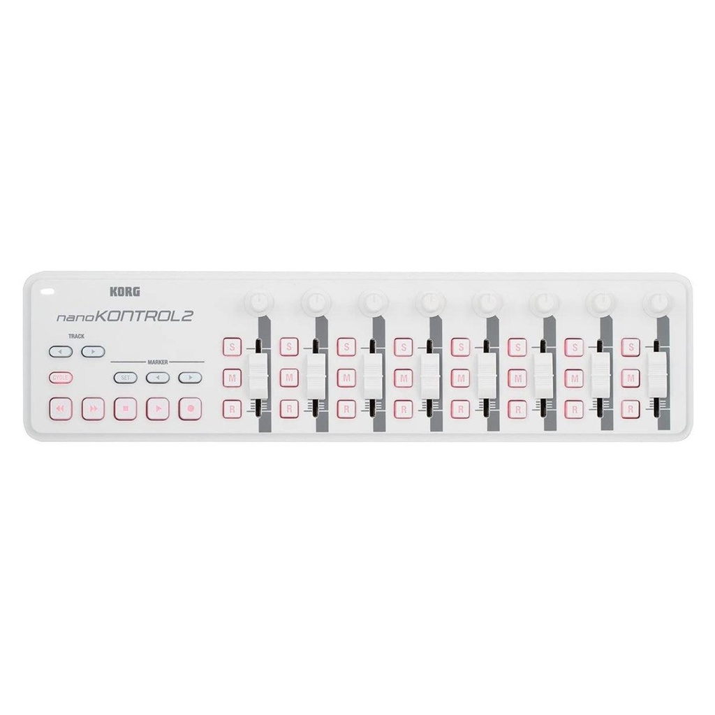 Korg nanoKONTROL2-WHT Controller MIDI-USB multifunzione x multi-traccia, Bianco