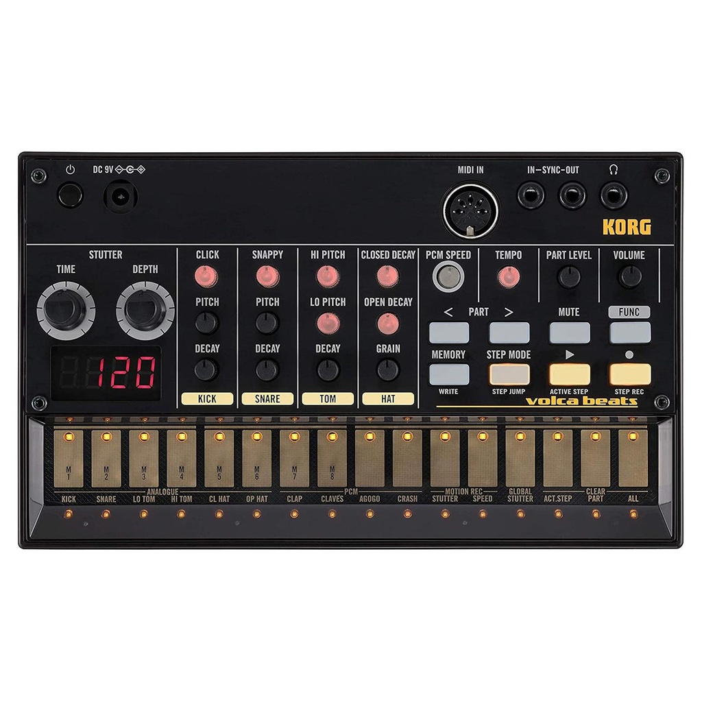 Korg VOLCA BEATS Sequencer Drum machine sound 6 parti analogiche a 4 parti PCM