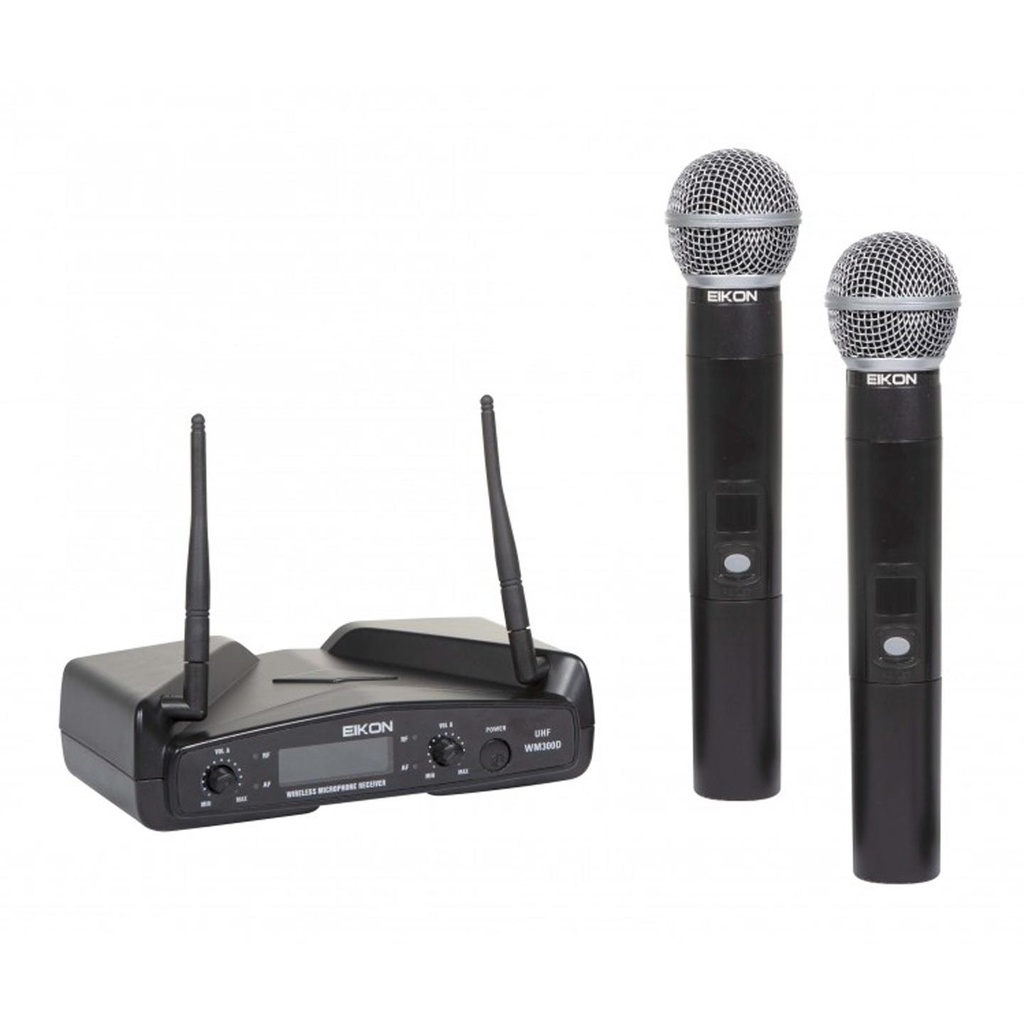 B-STOCK GARANTITO EIKON WM300DM Sistema microfonico 2 Palmare UHF wireless