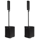RCF EVOX J8 Coppia Sistema audio Pro Array Attivo Portatile a 2 Vie 1400w, Nero