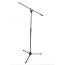 Proel RSM100BK Asta Pro a giraffa per microfono, con base tripoide, Nero Opaco