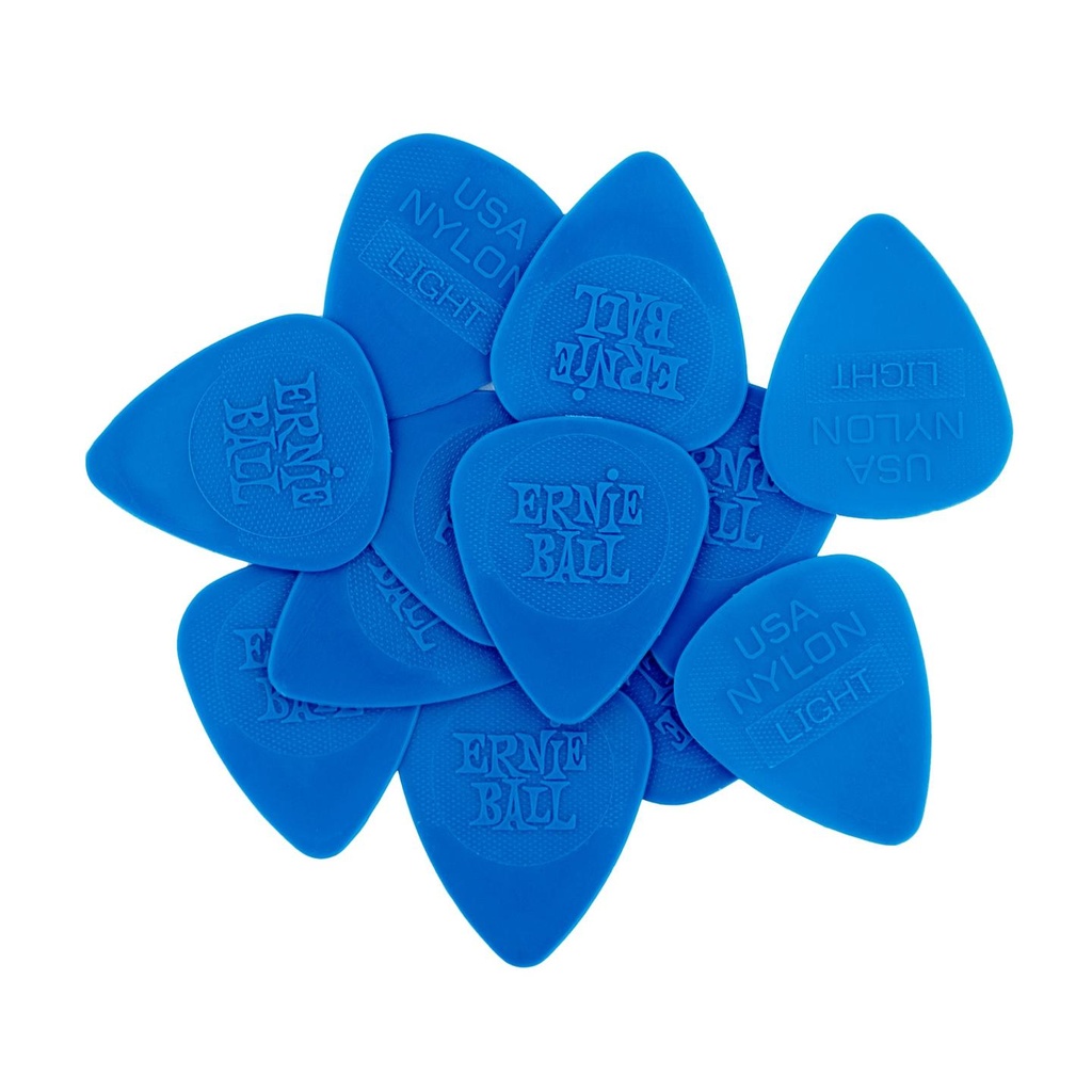 Ernie Ball P09135 NYLON PICKS THIN Plettri in Nylon, 12 plettri per busta