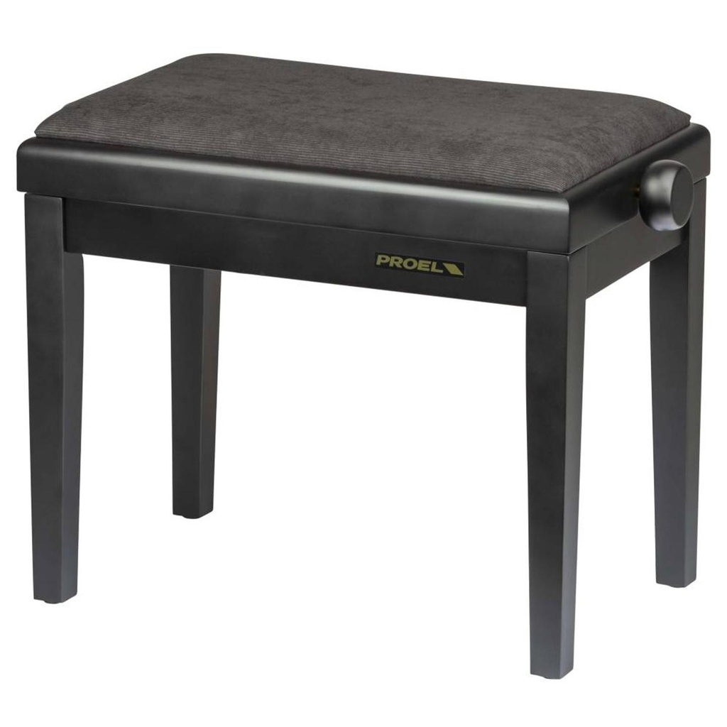 Proel PB90VSBBK Panca professionale regolabile in legno per piano, Nero Opaco