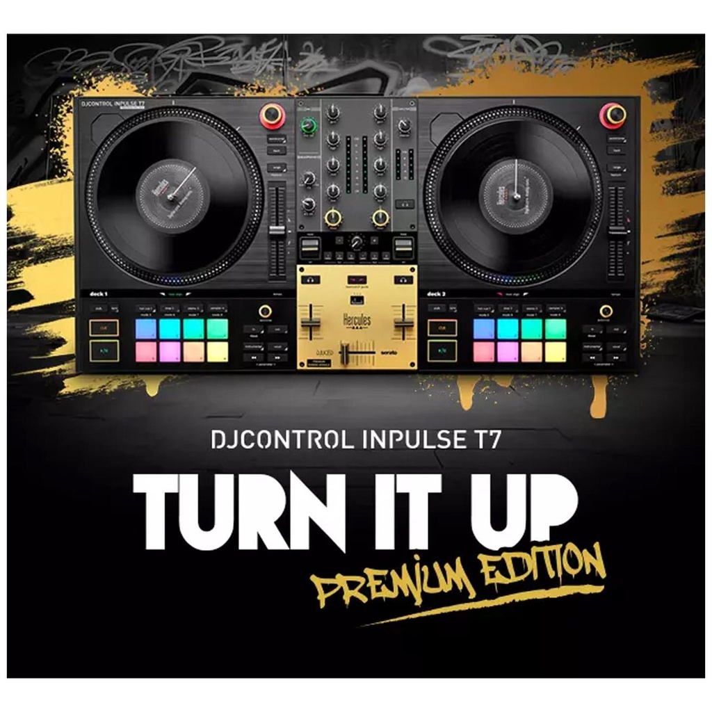 Hercules DJCONTROL INPULSE T7 Premium Edition Controller 2Deck + fader + borsa