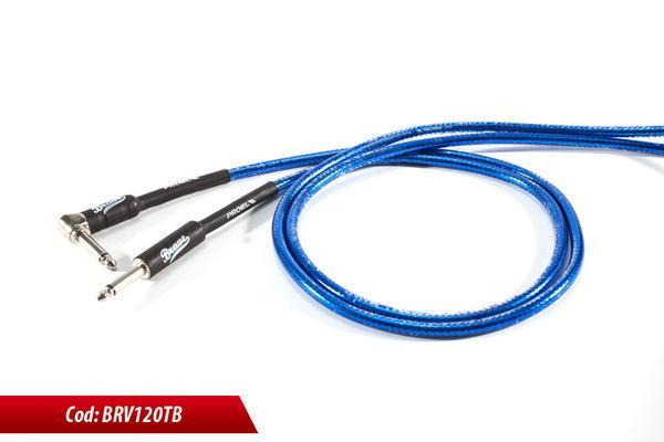 [4962] Proel BRV120LU3TB Cavo strumenti Jack Mono 6.3 mm a Jack mono 6.3 mm ad angolo