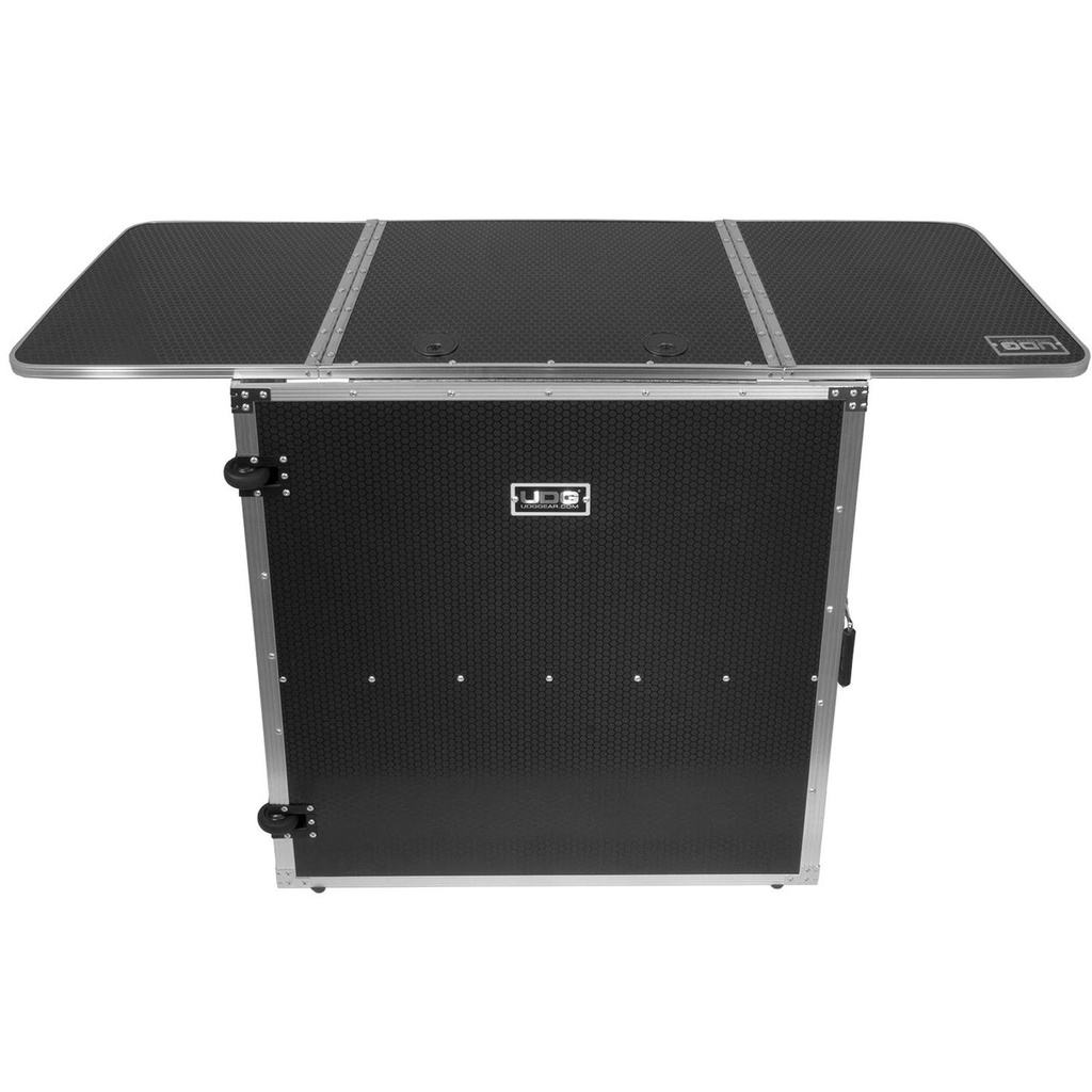 [10340] UDG U92049SL2 Ultimate Fold Out DJ Table Silver Black MK2 Plus Wheels Tavolo Dj