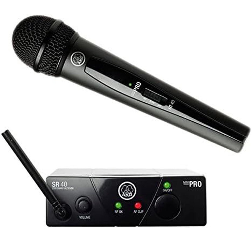 [10320] AKG WMS40 Mini Vocal Set ISM2 (864.375MHz) Sistema mic wireless palmare-gelato