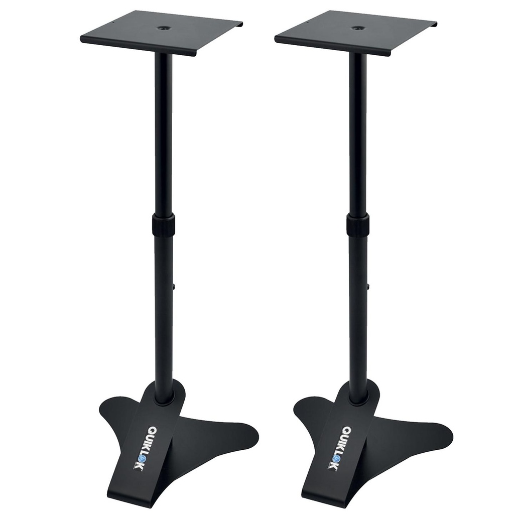 [10300] Quik Lok BS402 Coppia Supporto Professionale x casse monitor audio Studio, Nero